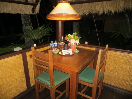 Terrasse unseres Bungalows