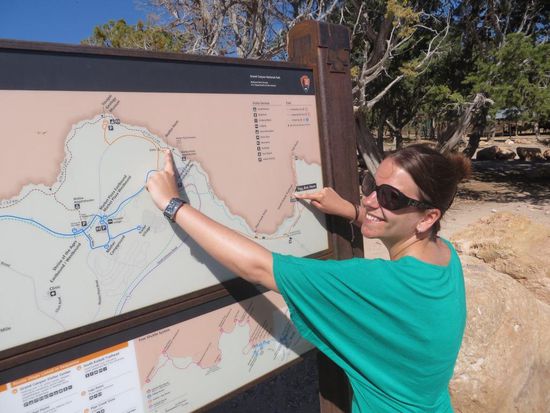 Sooo lang sind wir den Rim entlang gelaufen 