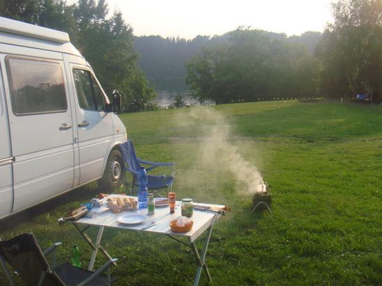 Schöner Platz am Slapy Stausee