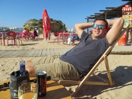 Strandbar des Yachtclubs in Ferragudo