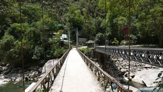 Das ist die Brücke, an der am Morgen das Wettrennen startete