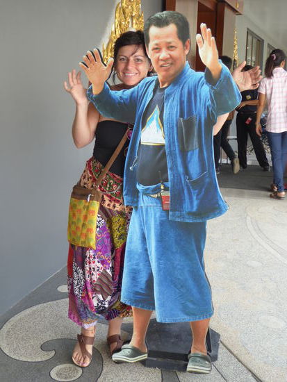 Erinnerungsfoto mit dem Künstler