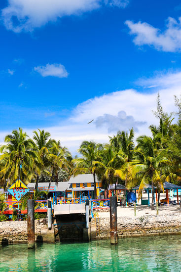 Anlegesteg auf der Insel Cococay