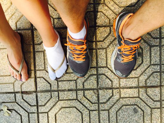 Prompt hab ich mir eine Blase gelaufen. Und mein Gentleman teilt natürlich direkt seine Socken mit mir  ein bisschen komisch angeguckt werde ich danach schon...