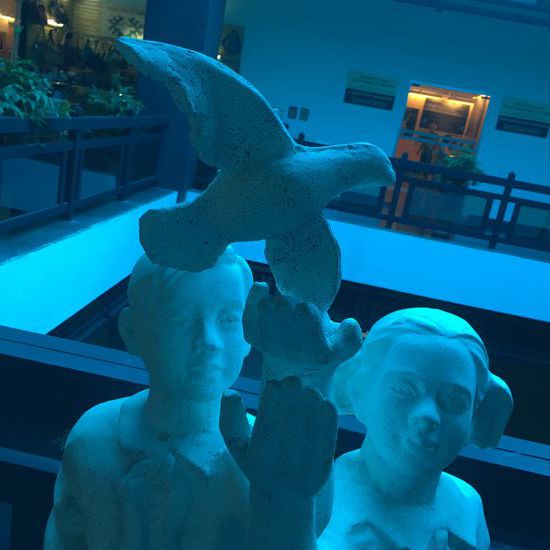 Die Friedenstaube - überall im Museum zu finden