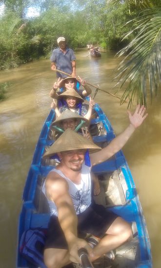 Say Cheeeeeeese! Mit im Boot waren zwei Filipinos, die super drauf waren 