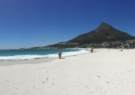 Champs Bay, das erste Mal Füße in den Sand stecken!