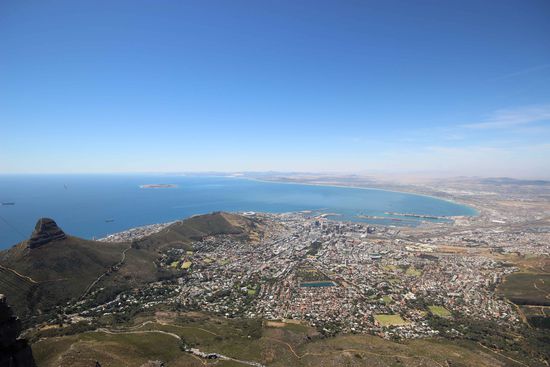 Der Blick über Kapstadt und die Table Bay