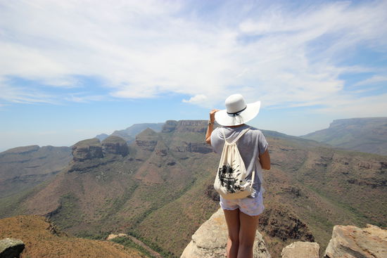 Beim Anblick der Three Rondavels fliegt einem schonmal der Hut weg 