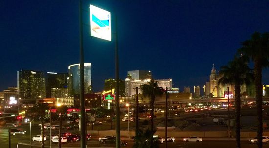 Unser Ausblick auf Las Vegas bei Nacht