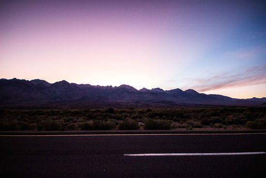 Sunset über der Sierra Nevada