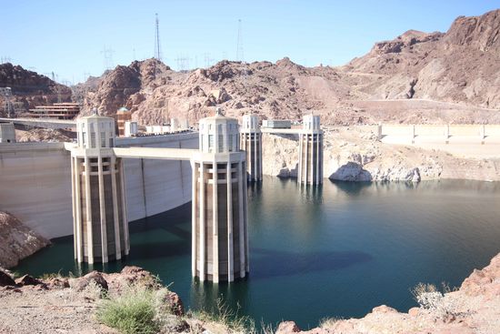 Der Stausee hinterm Hoover Dam