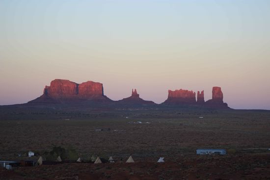 Unser Ausblick beim Sonnenuntergang