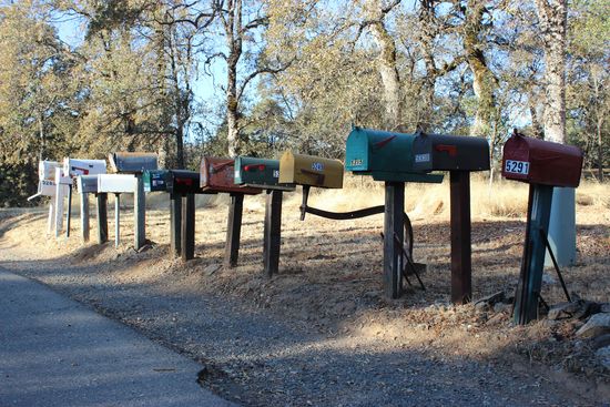 Briefkastenparade auf dem Land