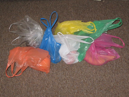 Sogar die Tüten vom "Marché de Belleville" sind bunt!