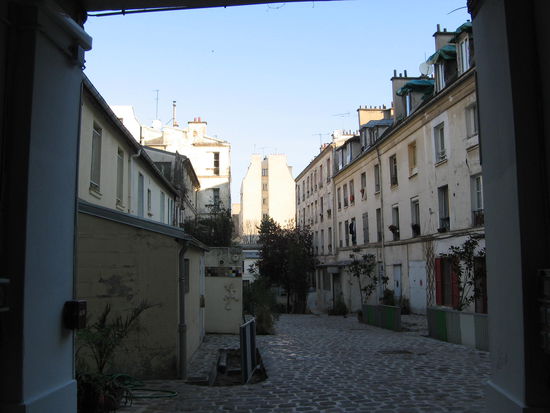 Der Blick in unseren Hinterhof.