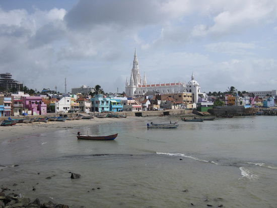 Kanniyakumari (noch im Sonnenschein)