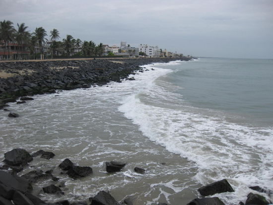 Blick in Richtung Promenade kurz vor Sonnenaufgang