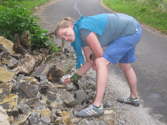 In den Bergen muss man auch ein Steinmännchen bauen!