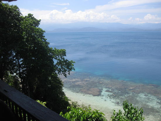 Aussicht von meinem Bungalow-Balkon