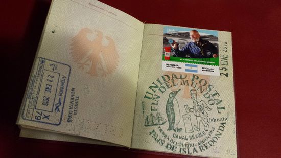 Als kleinen Touri Gag kann man sich im südlichsten Postamt der Welt einen Stempel für seinen Reisepass holen