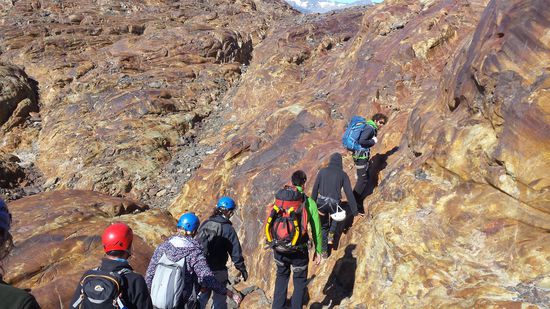 Wir machten uns auf, den Gletscher zu besteigen