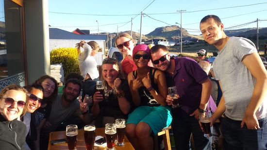 Und belohnten uns selbst am Abend im Pub mit einem leckeren Glas lokal gebrauten Biers 