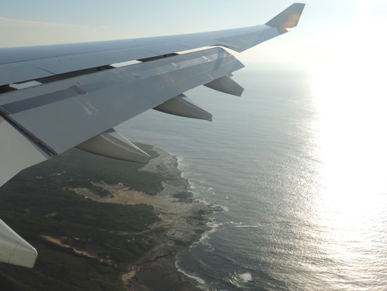 Landung knapp hinter'm Meer