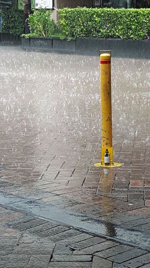 Also wenn es hier regnet, dann richtig