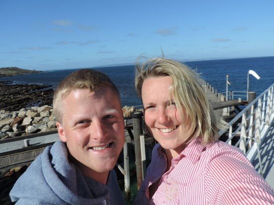 Auf der Fähre - ganz schön windy