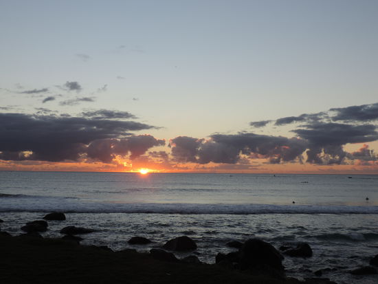 Sonnenaufgang vom Parkplatz aus