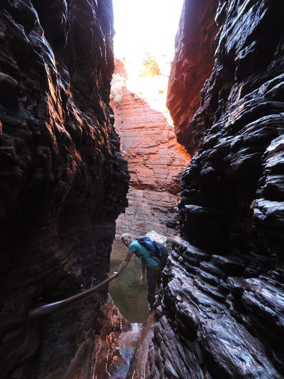 Auf dem Weg zum Handrail Pool