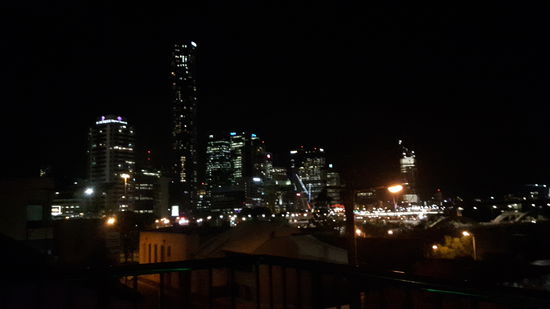 Aussicht auf Brisbane vom Hostel