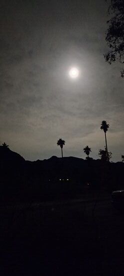 Wenn der Vollmond grüsst, dann ist es schon recht hell im Camper