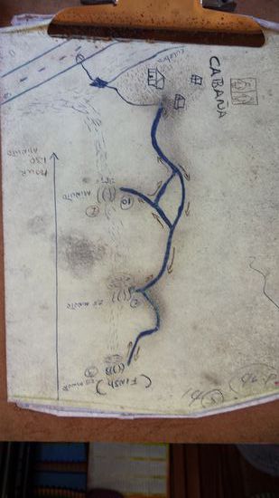 OK. ...alles klar! Am 3. Baum nach rechts, am 86 um 289 Grad links und dann immer weiter bis zum hellgrauen Stein. ...