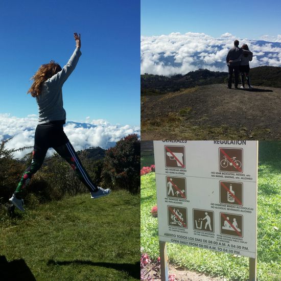 Am Vulkan war die Luft so dünn, dass man schon mal abhebt.
Auf dem Schild bitte unten rechts den Hinweis bitte stets ernst nehmen.
