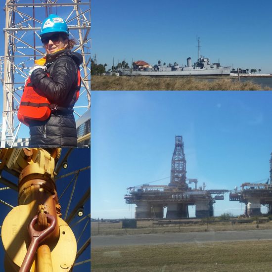 Auf der Bohrinsel...Und ein Kriegsschiff