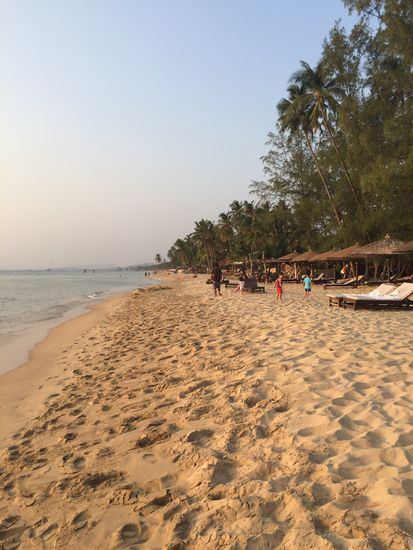 Privatstrand vor unserem Resort.