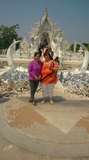 Juk und Petra (bitte braunen Topfhaarschnitt beachten!!!) beim White Tempel