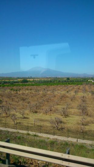 Etna vom Bus aus fotografiert