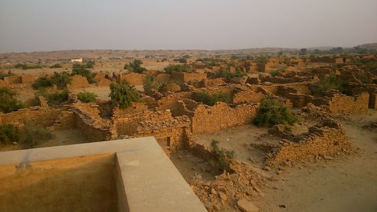 Sonnenuntergang in der Wueste bei Jaisalmer