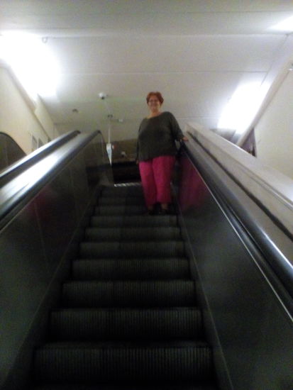 Rolltreppen rauf und runter