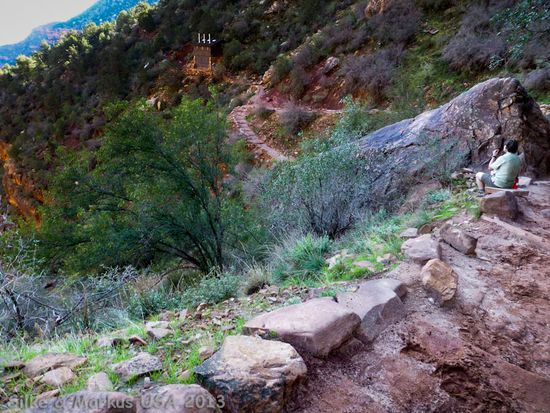 Pause am 1,5 Mile Resthouse