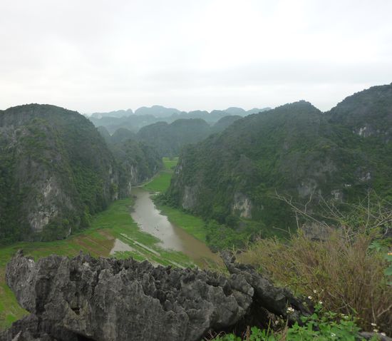 Die Aussicht auf Tam Coc.