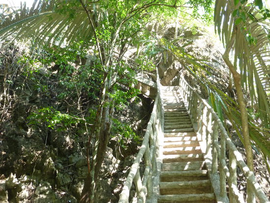 Die Treppe zur Aussichtsplattform.