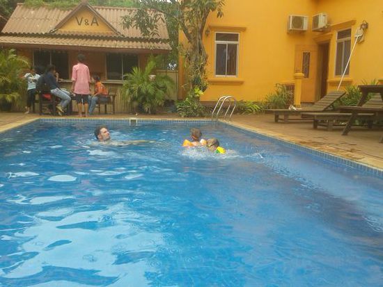 Erfrischung im Pool.