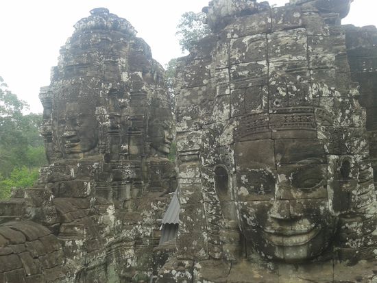 Im Tempel Bayon mit seinen vielen Gesichtern.