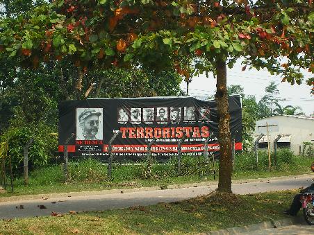 Plakat in Leticia