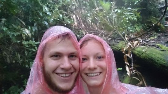 Regenponcho-Selfie 
Esőkabi-szelfi