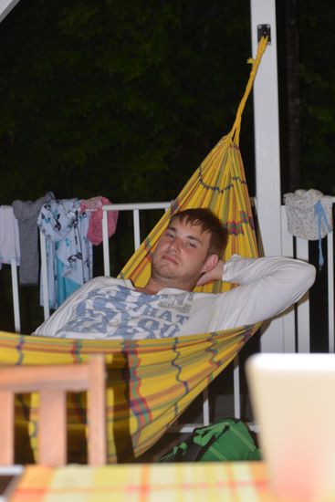 Philipp übernimmt die Hängematte!